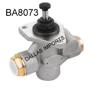 BA8073 - BOMBA ALIMENTADORA DE PISTÃO EUROCARGO 190E42, EUROTECH 740E42TZ, 450E37T, 440E34, EUROTRAKKER 380E37, 200E41, 720E37 - SCANIA: K, T, R113/362  *** HASTE 13,5MM - ENTR./SAÍDA M14X1,5 FLUXO ESQUERDA DIREITA, SEM BOMBA MANUAL