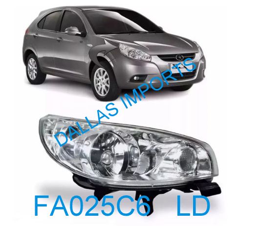 FA025C6 - FAROL DIANTEIRO LADO DIREITO DO JAC J3 ATÉ 2013