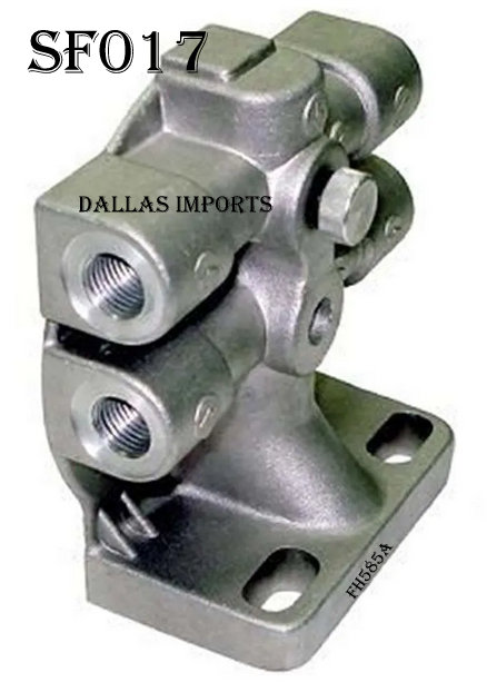 SF017 - CABEÇOTE FILTRO TIPO RACOR ENTRADA/SAIDA 16MM COM ROSCA CENTRAL 1X14UNS