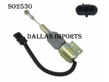 SO2530I2- SOLENÓIDE DE PARADA 24V: CASE /CUMMINS: 4BT, 6BT HYUNDAI/JCB: INDUSTRIAL, GERADOR, OFF ROAD  OBS: CONECTOR 3 PINOS - FLANGE LATERAL PEQUENO 2 FUROS