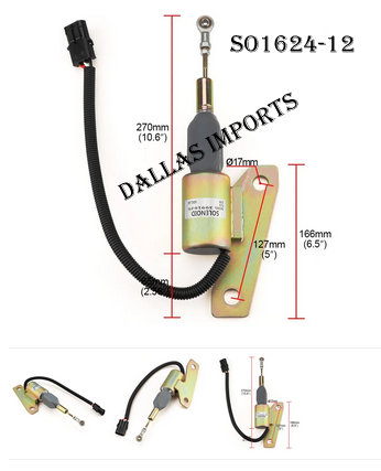 SO1624I2- SOLENÓIDE DE PARADA Corte Combustível - Plug Redondo 04 Pinos PLICAÇÃO: VW Todos Motor MWM X10 12V