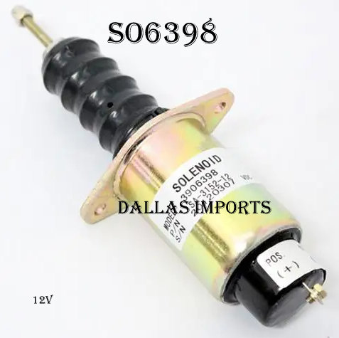 SO6398I2 - SOLENÓIDE DE PARADA 12V 1 POLO CUMMINS - GERADORES - INDUSTRIAIS